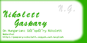 nikolett gaspary business card